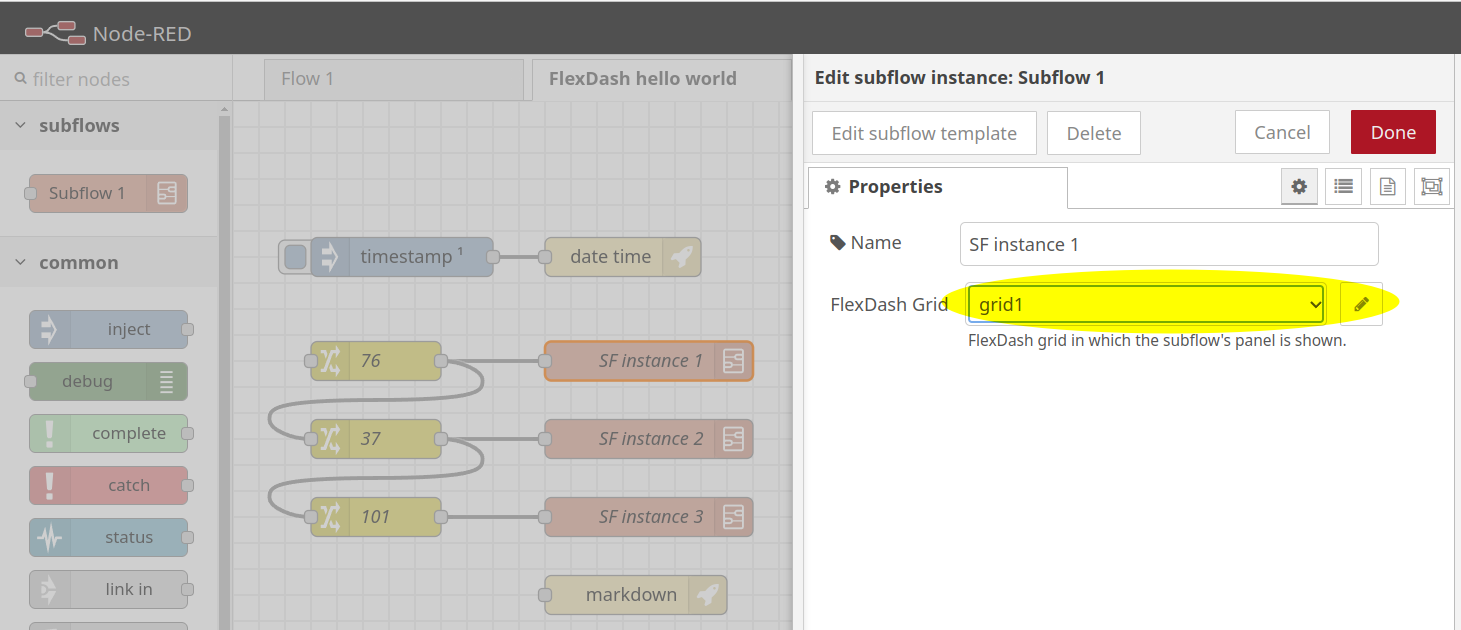 subflow panel